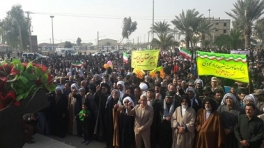 حضور پر شور مردم همیشه در صحنه خوزستان در راهپیمایی 22 بهمن