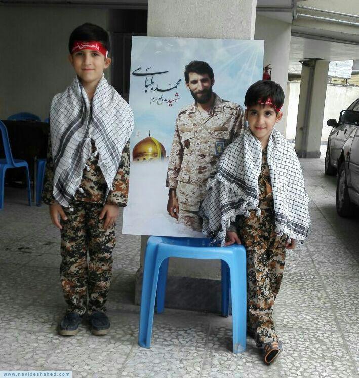 عکس/یادگاری فرزندان شهید مازندرانی مدافع حرم