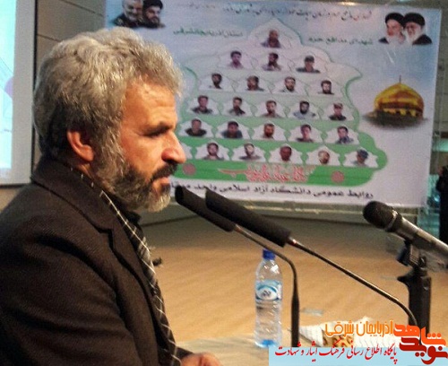 چند نما از حضور پدر شهید حججی در تبریز