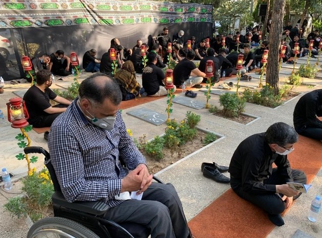 عزاداری دهه اول محرم در گلزار شهدای بهشت زهرای تهران