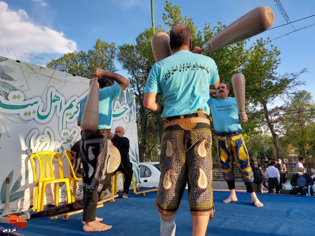 ورزشکاران تیم شهید حاج‌رضایی به اجرای حرکات ورزشی پرداختند