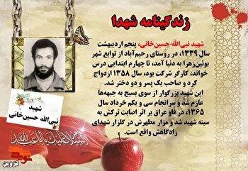 شهید «نبی‌الله حسین‌خانی» تا پای جان از آرمان‌های انقلاب دفاع کرد