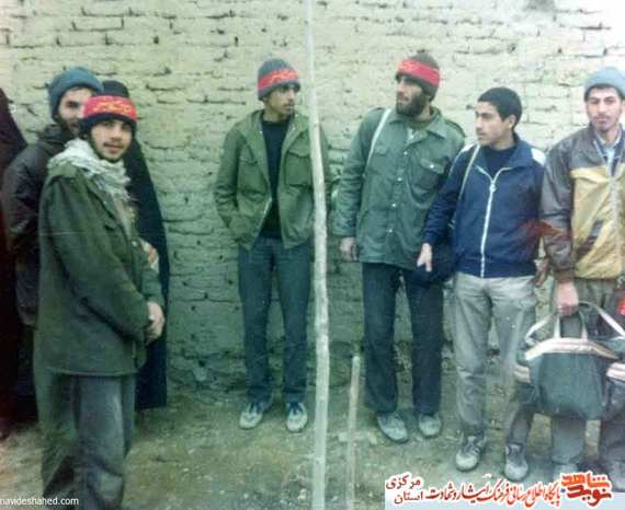 از چپ: شهید سید مجتبی موسوی - جانباز علی گلمحمدی - مسعود چرخی - کاظمی - شهید مجید رحیمی - عبدالرضا بابایی