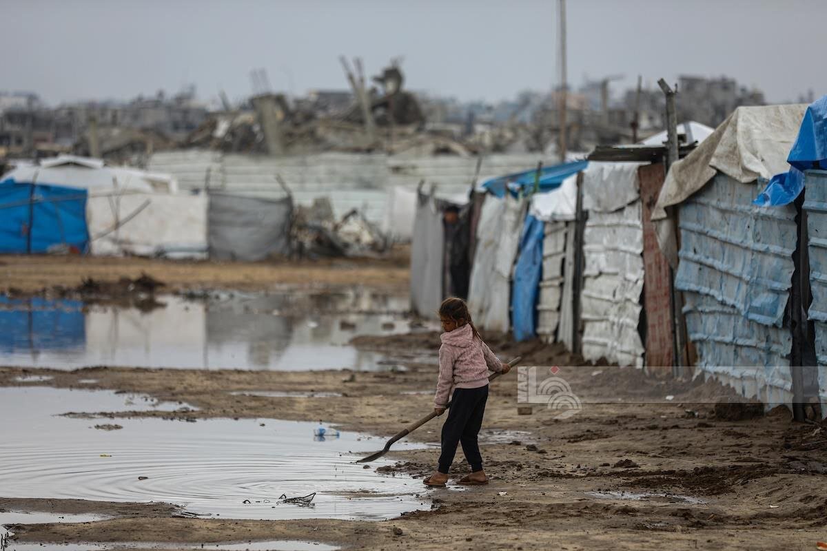 Gaza’s displaced endure cold and rain as children face ongoing hardship