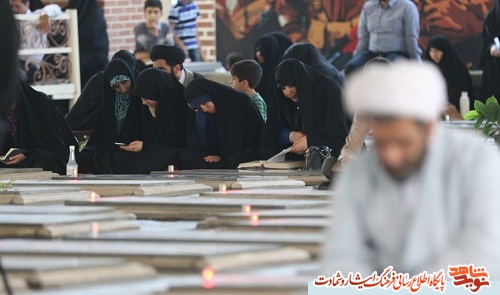 گزارش تصویری از مراسم دعای عرفه در جوار قبور مطهر شهدای تبریز