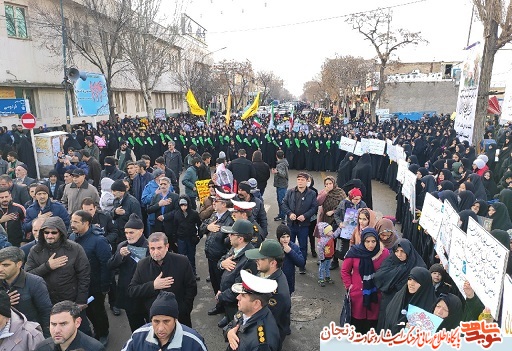 گزارش تصویری دسته عزاداری شهادت سردار سلیمانی در زنجان