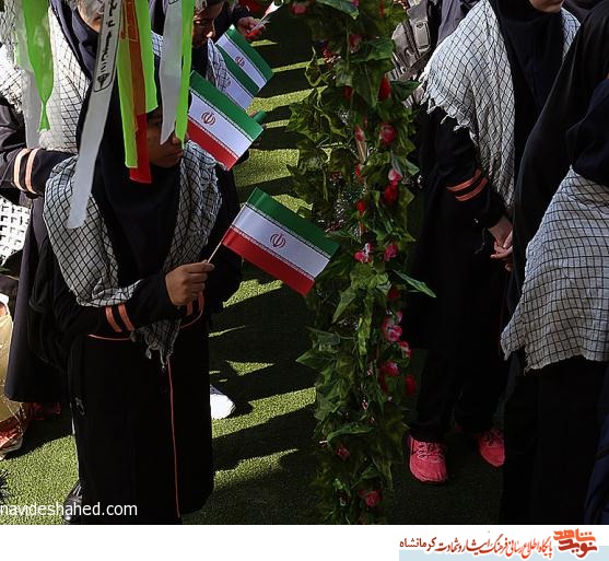 سخنرانی پیشکسوتان دفاع مقدس در مدرسه شهدای بارانیان کرمانشاه +تصویر
