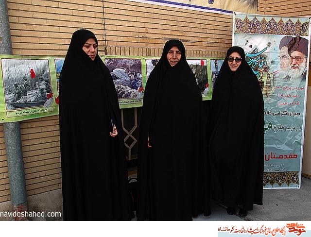 سخنرانی پیشکسوتان دفاع مقدس در مدرسه شهدای بارانیان کرمانشاه +تصویر