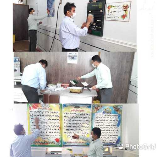 گزارش تصویری/ غبارروبی و عطرافشانی نمازخانه های بنیاد شهید خوزستان