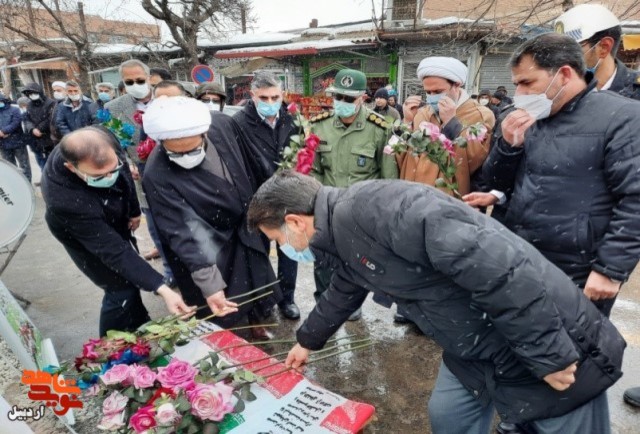 گزارش تصویری | مراسم گرامیداشت شهدای انقلاب شهرستان مشکین شهر در محل شهادتشان برگزار شد