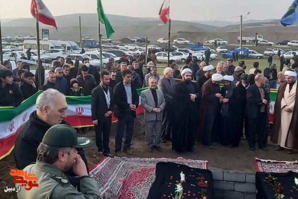 پیکر شهید گمنام در روستای«گون پاپاق» بیله‌سوار آرام گرفت