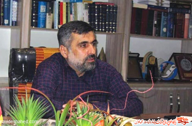 اعطا سند ملی ایثار به حاج اسماعیل یکتایی آزاده و جانباز ۷۰ درصد لنگرودی