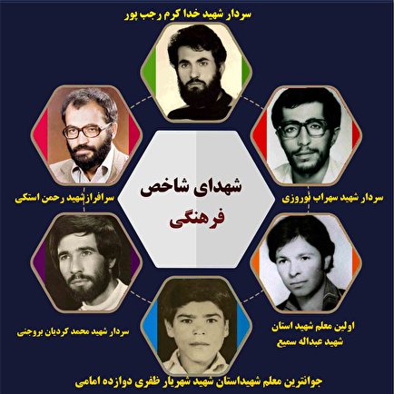 اینفوگرافی شهدای شاخص معلم چهارمحال و بختیاری