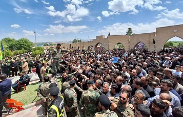 مراسم خاکسپاری شهید دکتر رحمتی در مراغه