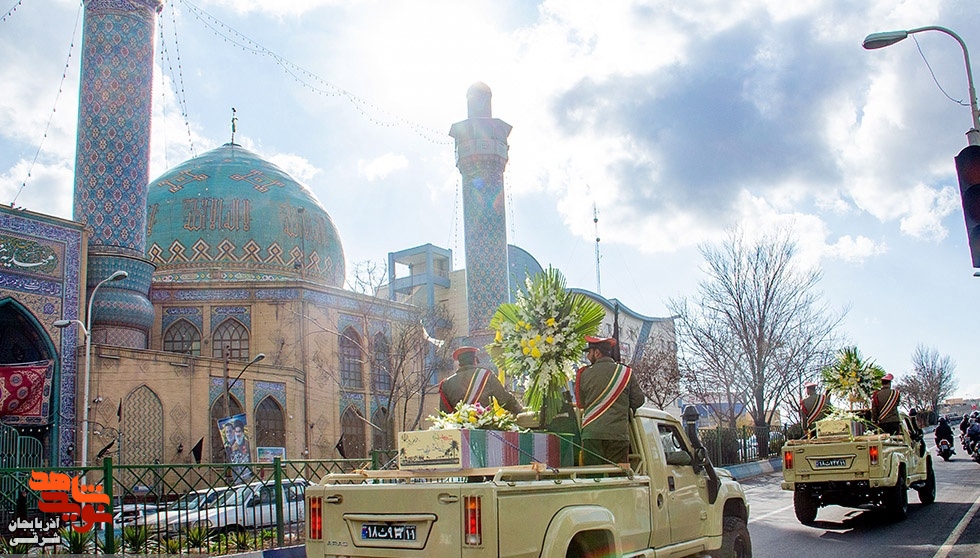 مراسم استقبال از پیکر ۴ شهید گمنام در تبریز