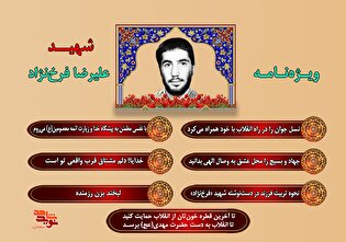 ویژه‌نامه الکترونیکی شهید «علیرضا فرخ‌نژاد» منتشر شد