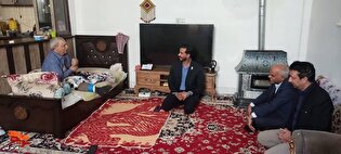 دیدار معاون بنیاد شهید هرمزگان با خانواده‌های معظم شهدا در حاجی‌آباد