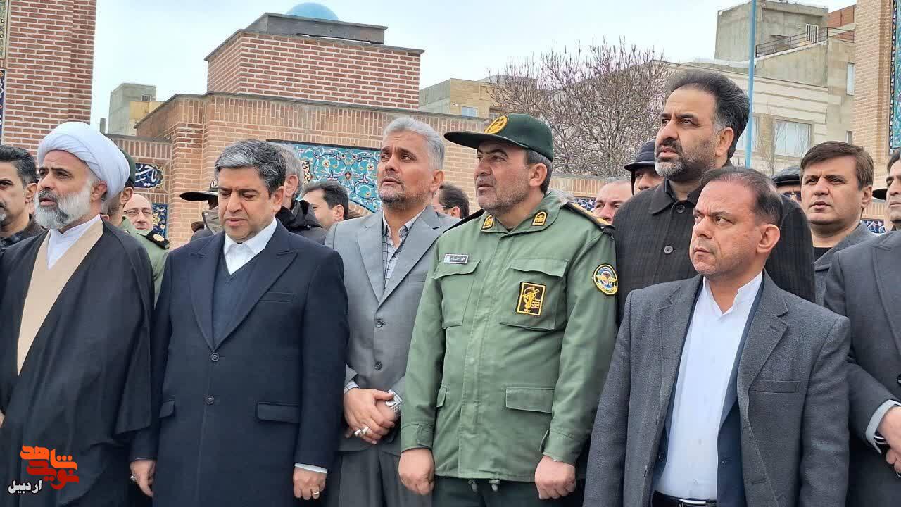 آیین غبارروبی و گلباران مزار شهدای اردبیل+ عکس