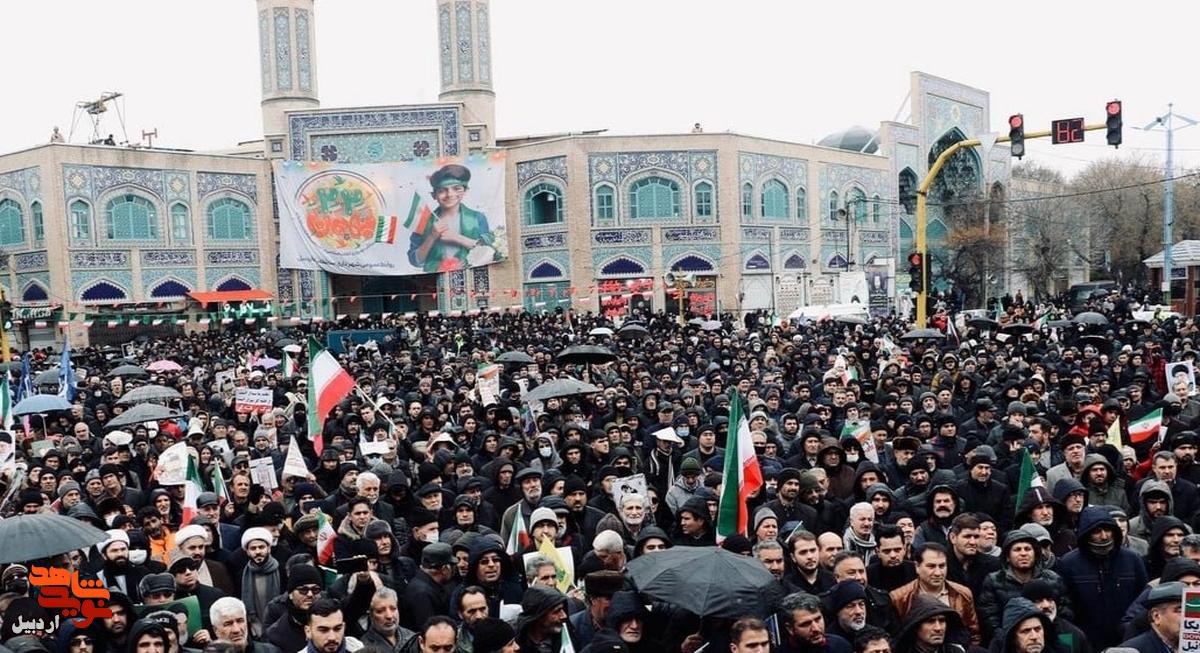 حماسه حضور مردم اردبیل در راهپیمایی ۲۲ بهمن+ فیلم