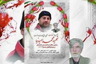 چهلمین روز شهادت شهید «محمد امیدنیا» برگزار می‌شود