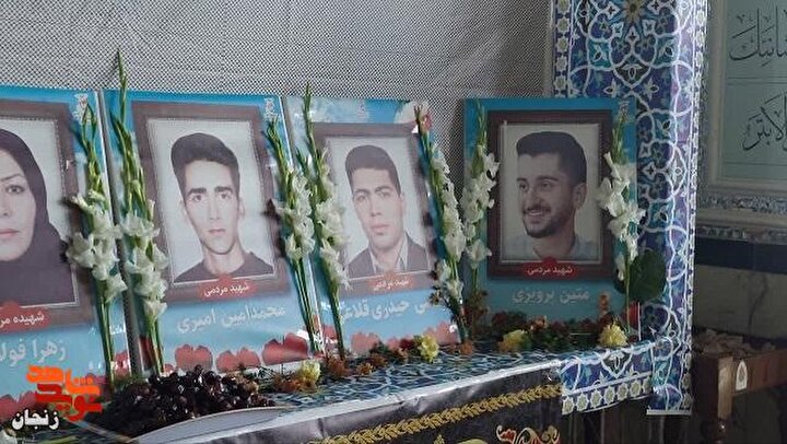 فیلم/ مراسم چهلمین روز شهادت شهدای مردمی زنجان