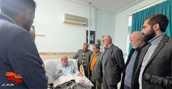 تصاویر/ دیدار جمعی از مسئولان آمل با جانباز حماسه اسلامی ۶ بهمن