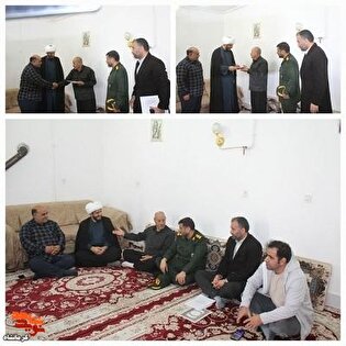 تجلیل مسئولان قصرشیرین از دو جانباز دفاع مقدس در طرح «علمداران حماسه»