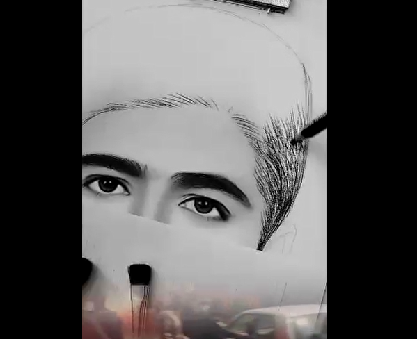 فیلم | طراحی عکس شهید مدافع امنیت «امیر عباسی» فیلم | طراحی عکس شهید مدافع امنیت «امیر عباسی»