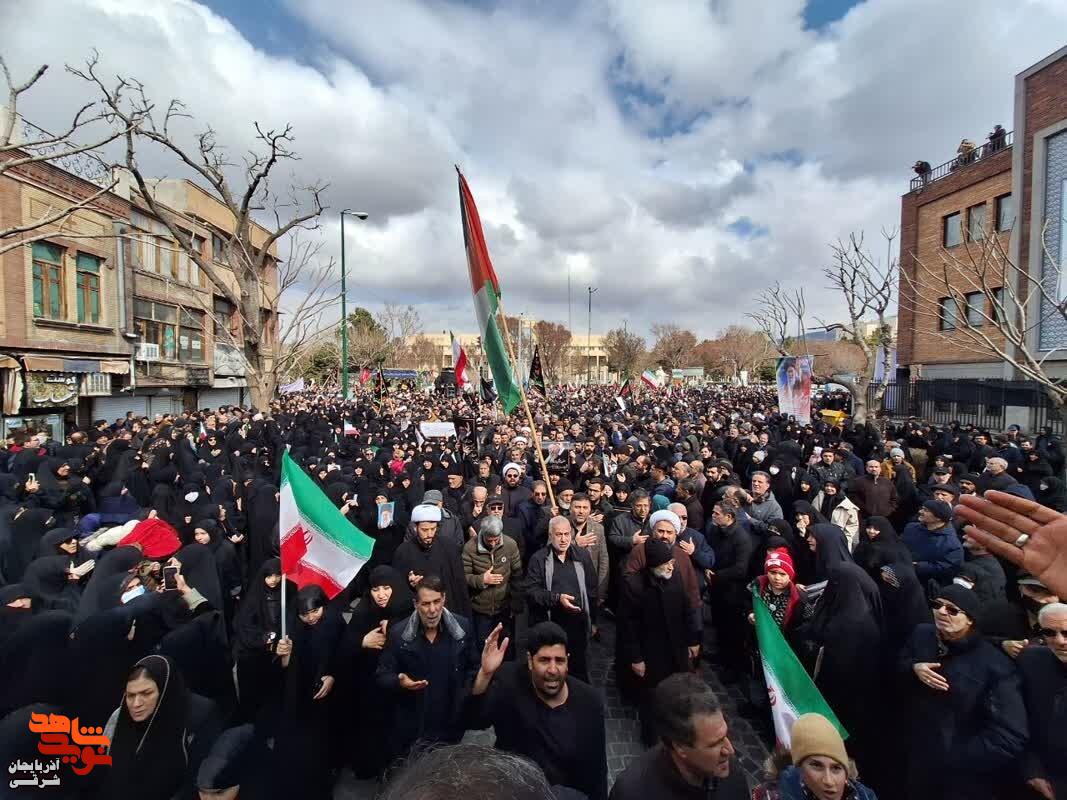 وداع باشکوه با پیکر پاک شهیدان آذربایجان‌شرقی در وادی‌رحمت تبریز+تصاویر