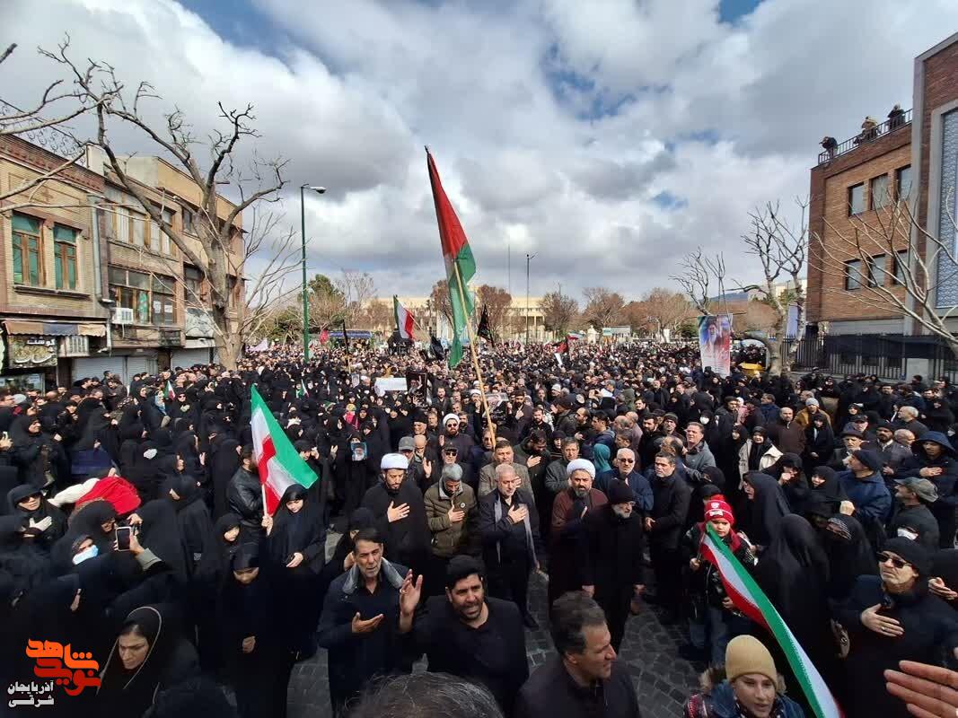 وداع باشکوه با پیکر پاک شهیدان آذربایجان‌شرقی در وادی‌رحمت تبریز+تصاویر