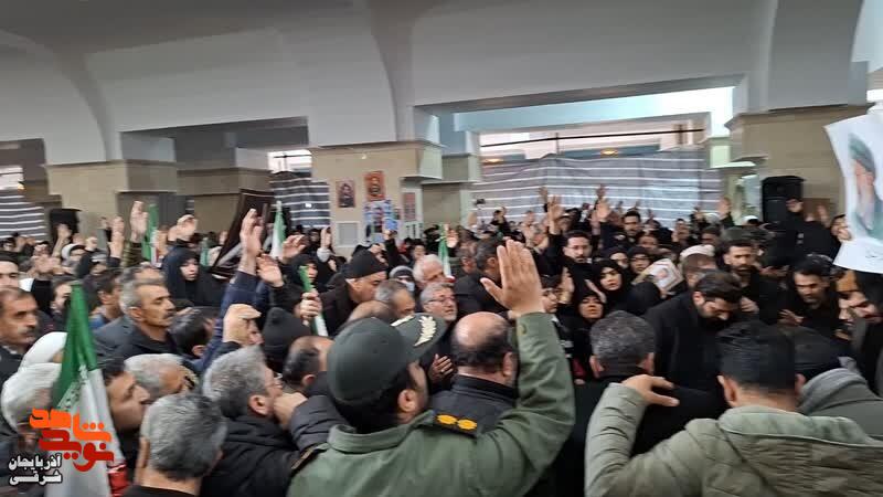 وداع باشکوه با پیکر پاک شهیدان آذربایجان‌شرقی در وادی‌رحمت تبریز+تصاویر