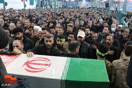 مراسم وداع با پیکر «شهید حسین خیزاب» درشهرستان نکا مراسم وداع با پیکر «شهید حسین خیزاب» درشهرستان نکا