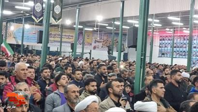 مراسم وداع با پیکر «شهید حسین خیزاب» درشهرستان نکا مراسم وداع با پیکر «شهید حسین خیزاب» درشهرستان نکا