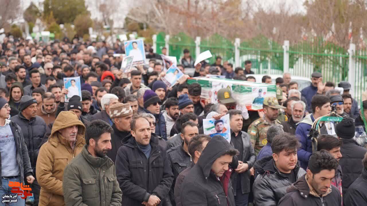 بدرقه باشکوه پیکر مطهر شهید میر حسین حسینی شهرستان خوی