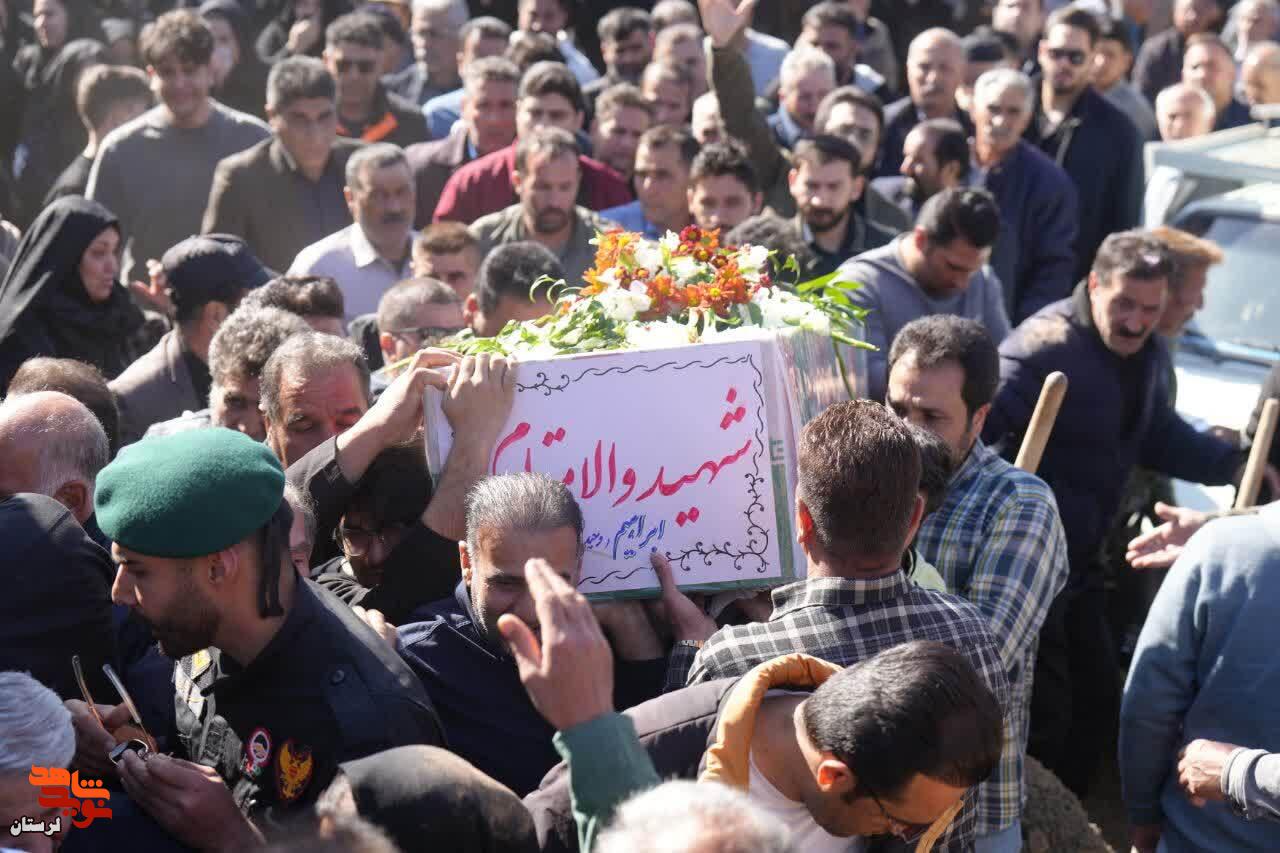 تشییع باشکوه پیکر شهید «ابراهیم بیرانوند» در گلزار شهدای روستای کهریز خرم آباد