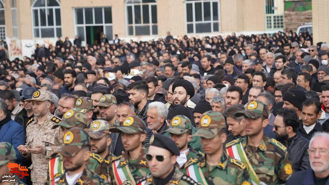 مراسم تشییع شهید محمد باقر مختارزاده از شهدای تجاوز دشمن صهیونیستی آمریکایی در خوی