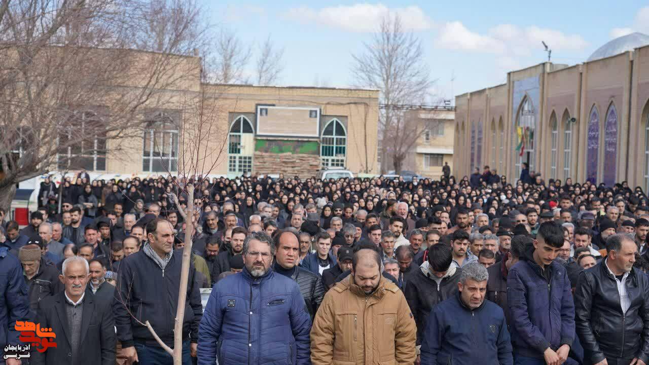 مراسم تشییع شهید محمد باقر مختارزاده از شهدای تجاوز دشمن صهیونیستی آمریکایی در خوی