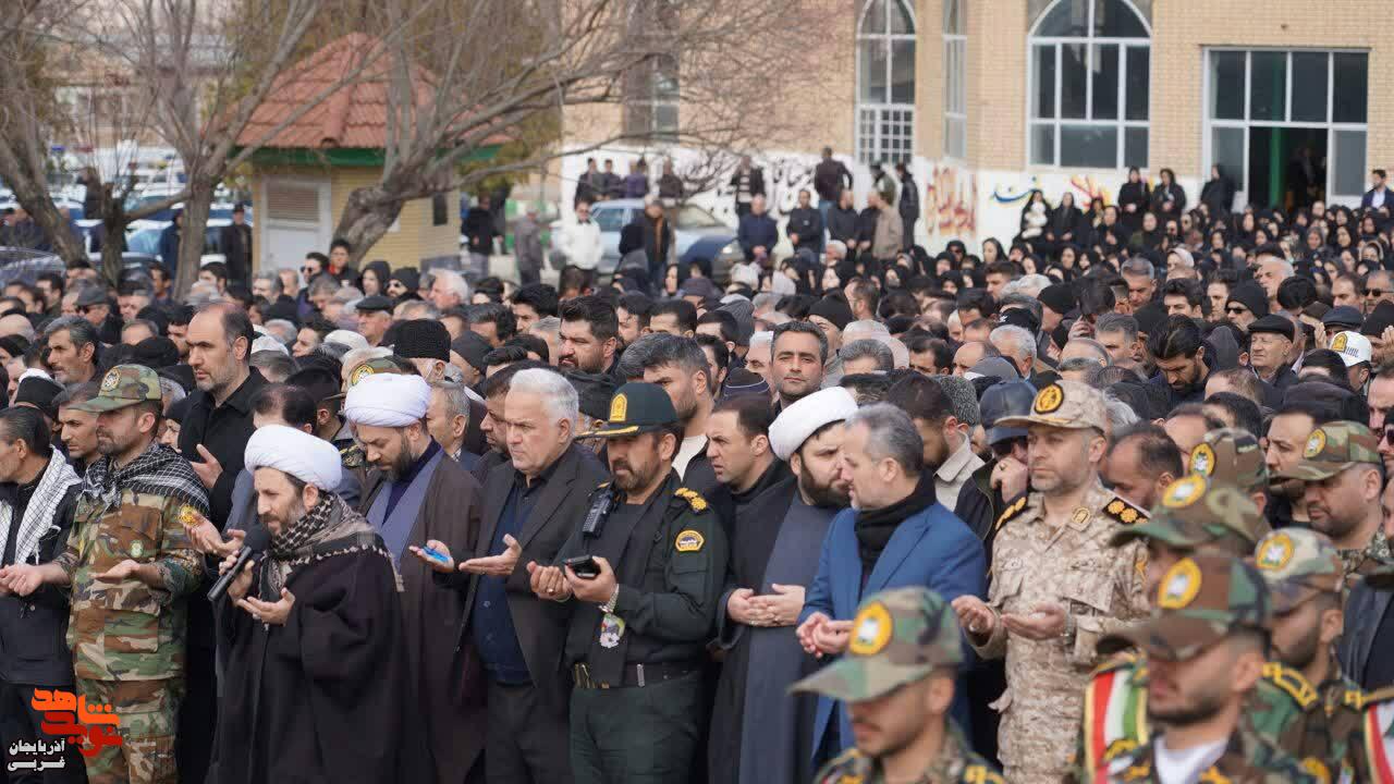 مراسم تشییع شهید محمد باقر مختارزاده از شهدای تجاوز دشمن صهیونیستی آمریکایی در خوی
