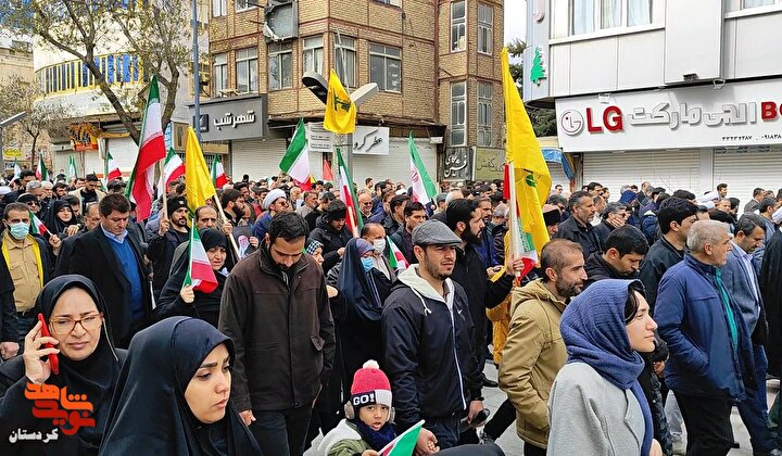 تکرار حماسه مردم سنندج با حضور گسترده در راهپیمایی روز قدس/فیلم