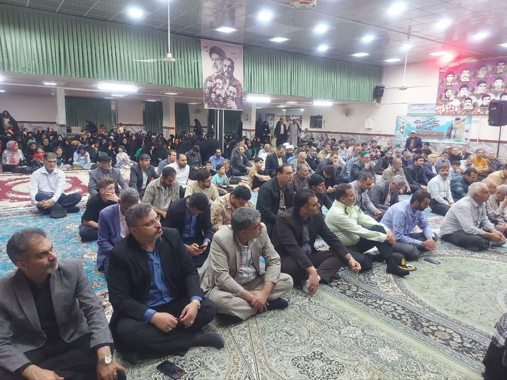 اولین سالگرد شهادت شهید جمهور و یادواره شهدای  خدمت در شهرستان شیروان برگزار شد