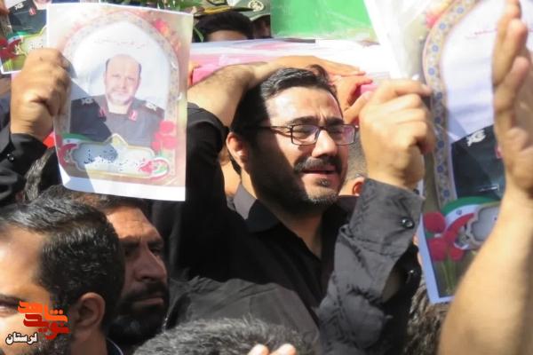 پیکر ۵ شهید حمله موشکی اسرائیل در بروجرد تشییع شد