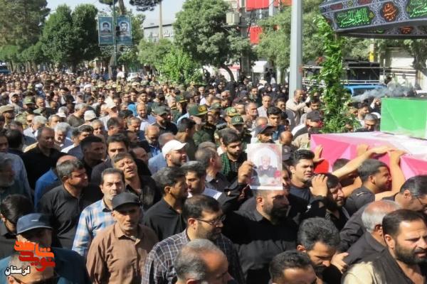 پیکر ۵ شهید حمله موشکی اسرائیل در بروجرد تشییع شد