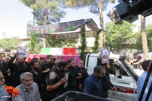 پیکر ۵ شهید حمله موشکی اسرائیل در بروجرد تشییع شد