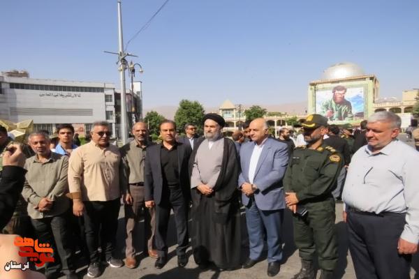 پیکر ۵ شهید حمله موشکی اسرائیل در بروجرد تشییع شد