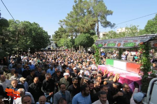 پیکر ۵ شهید حمله موشکی اسرائیل در بروجرد تشییع شد