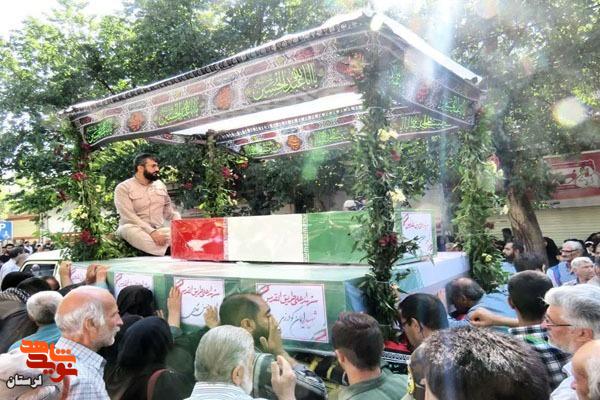 پیکر ۵ شهید حمله موشکی اسرائیل در بروجرد تشییع شد