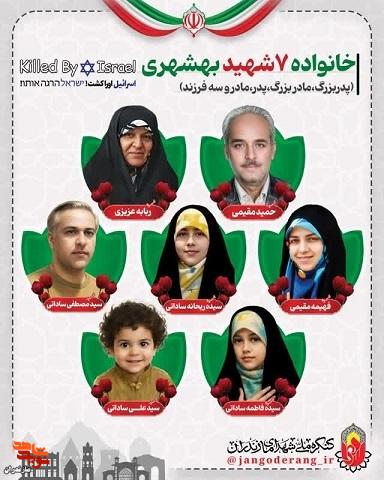 پوستر شهدای خانوادگی مازندرانی