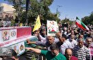 گزارش تصویری | تشییع پیکر مطهر شهیدان «خسروی‌نژاد، اموسی و ابراهیمی» در...