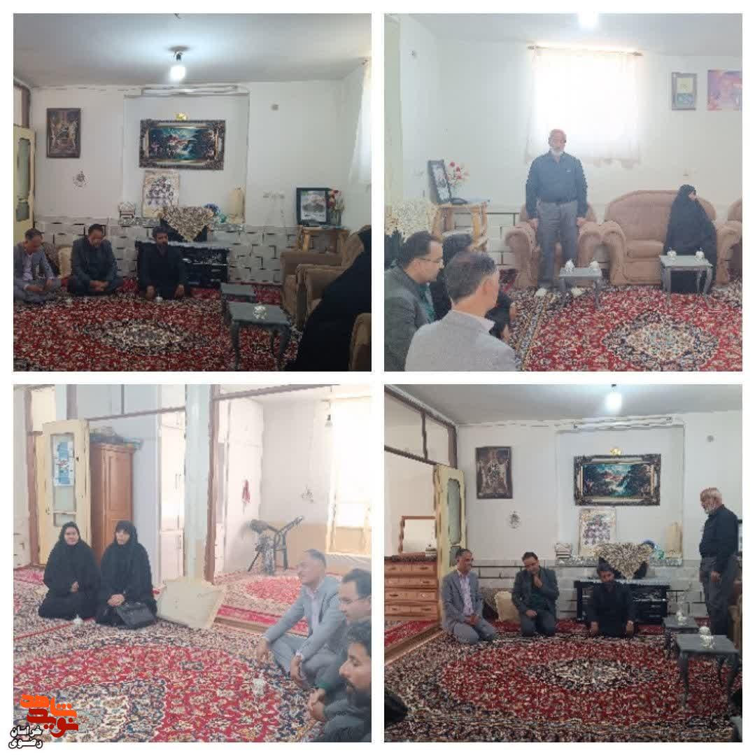 دیدار با خانواده شهید حسن احمدی در شهرستان زاوه