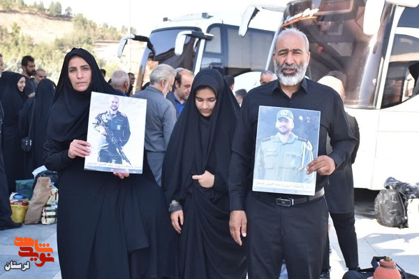 بدرقه خانواده شهدای اقتدار ایران جهت دیدار با رهبر انقلاب